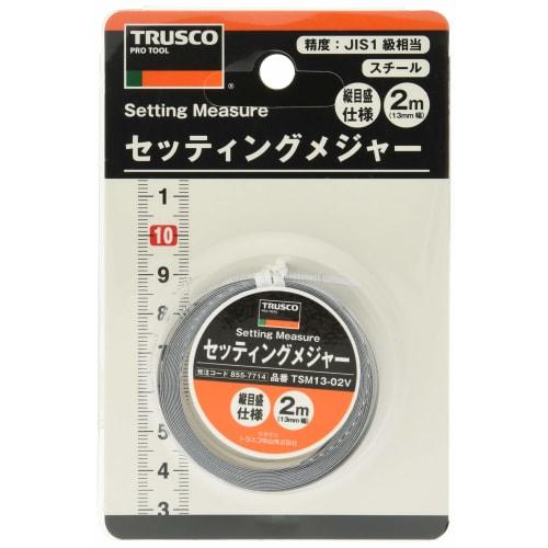 TRUSCO Setting Tape Measure, Vertical Scale, 2M, TSM13-02V