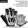 ROCKBROS New Road Bike MTB Gloves Microfiber Wear Resistant Gym Training Fingerless Glove Half Finger Bicycle Cycling Equipment