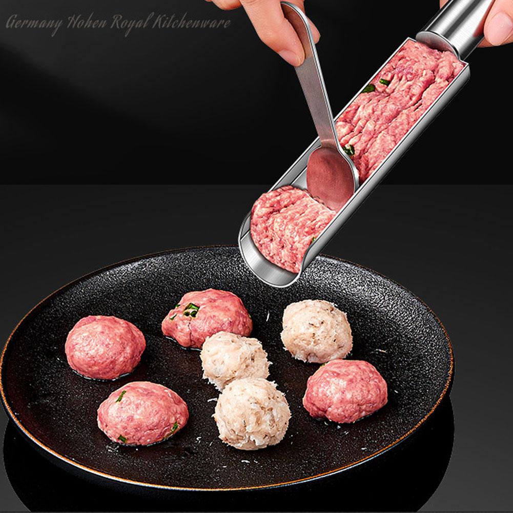 Meatball Scoop Maker Meatball Shape Ball Maker 304 Steel Mold Ball Stainless Tool Meatball Slider Shrimp Fish Croquette Mol F5U0