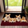 Non-slip Optical Illusion Doormat Diatomite Bath Mat Creative Dog Pattern Floor Mat  Entryway