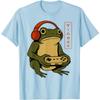 Gamer Frog Japanese Retro Graphic Tee Unisex Women Cotton Casual Short Sleeve TShirt