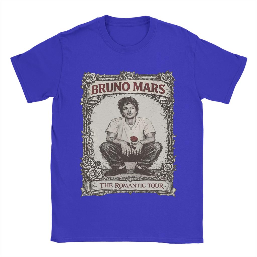 The Romantic Tour Bruno Mars 2026 T Shirt Unisex Pure Cotton Casual TShirts Round Neck Tees Short Sleeve Clothes Summer
