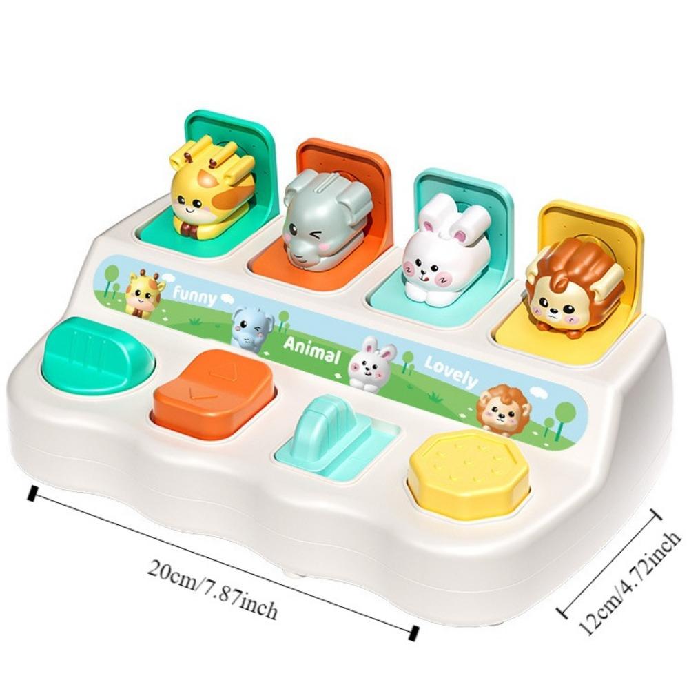 Montessori Interactive Animal Toy Box Cartoon Animals Pop-up Animals Toy Kids Gifts