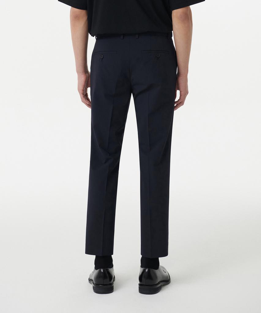 MUSINSA STANDARD [Cooltandard] Tapered Hidden Banding Crop Slacks [Navy]