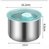 Stainless Steel Fresh-keeping Bowl With Lid Hot Selling  Round Box Food Refrigerated Fruit Vegetable Fresh-keeping Box 500 Ml