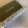 Used Gucci GG Supreme Long Wallet, Round Zipper, Rare Model, with Box and Dust Bag