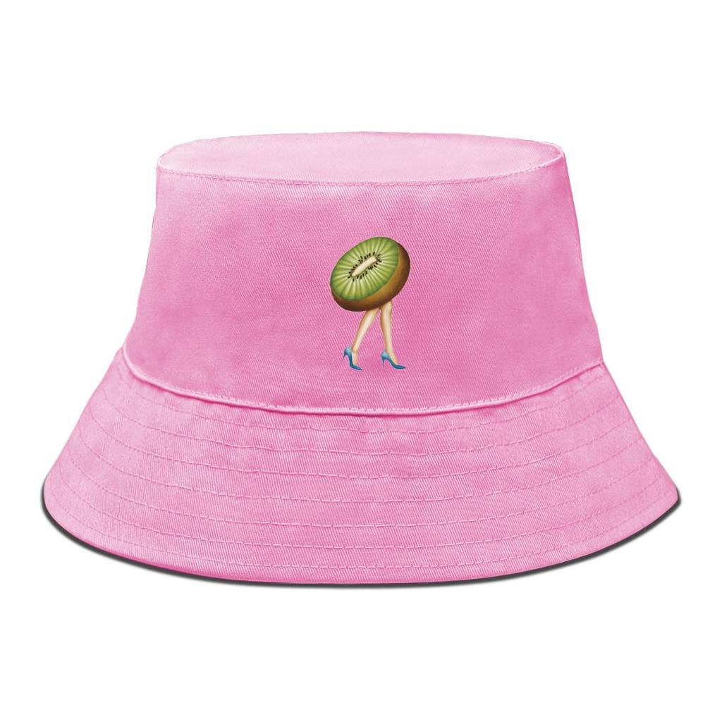 Kiwi Fruit High Heels Print Bucket Hat , Fruit Men's Cap Simple Hip Hop Summer Basin Hat