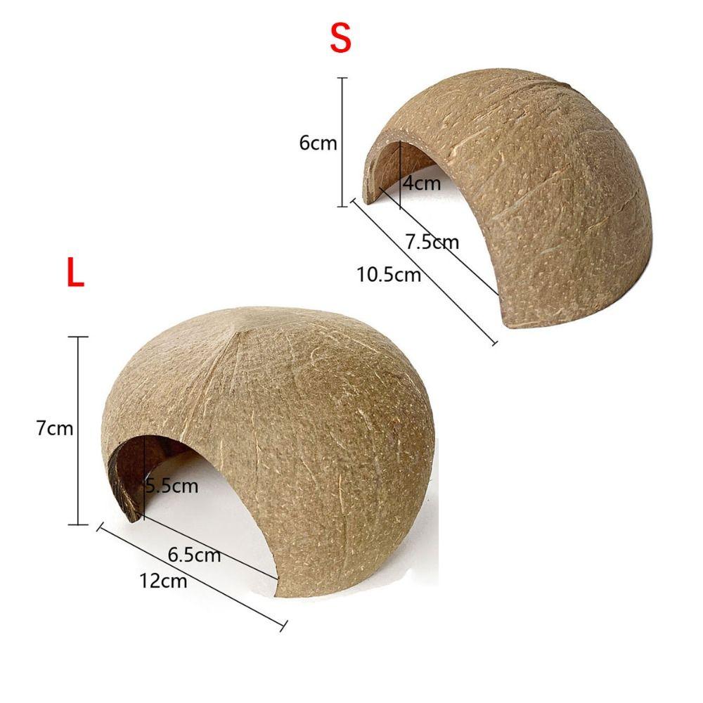 Bite-resistant Hamster Coconut Cage Natural Coconut Shell Hamster House Guinea Pig Hideout Lizards