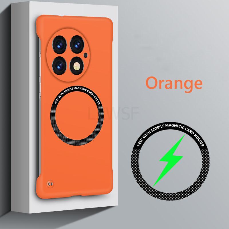 Безрамочный Магнитный Тонкий Чехол Magsafe для OnePlus 13 One Plus 13 OnePlus13 5G Беспроводная Зарядка Жесткая Задняя Крышка