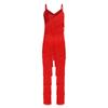 S-XXL Women‘s Latin Dance Fringe Jumpsuit Sparkly Sequin Tassel Layered Cami Romper Long Pants Bodysuit for Cha-Cha Tango Salsa