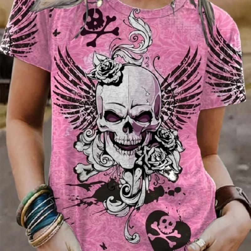 Women's T Shirts Fashion Short Sleeve Top For Women 3d Safflower Pattern T-shirt Y2k Women Blouse Oversized Tees Female Clothing