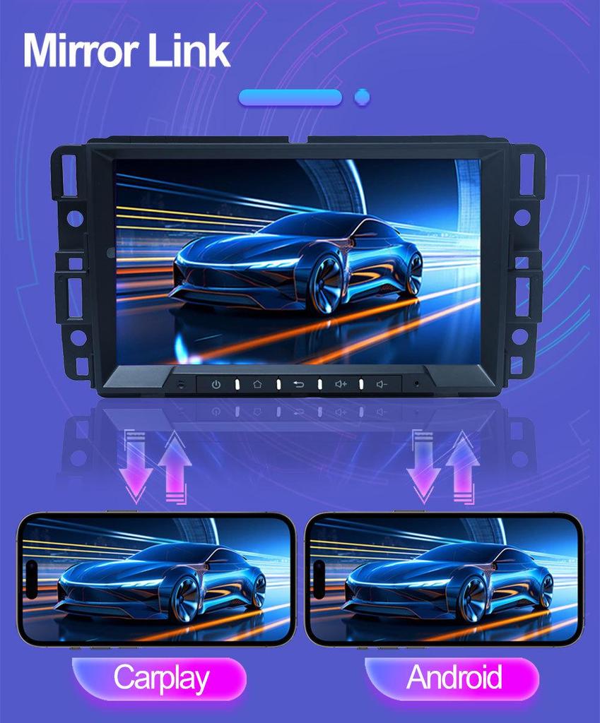 Chevrolet GMC Навигация в автомобиле Android GPS HD Камера заднего вида и CarPlay Плеер