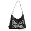 Fashionable Metallic Butterfly Womens Backpack 2024 New Versatile Shoulder Bag