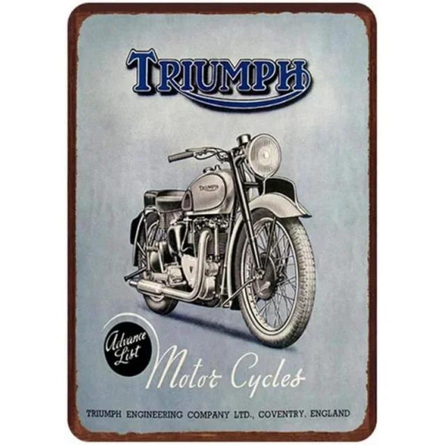 Винтажная металлическая жестяная табличка Мотоцикл Triumph Norton Ретро Железный настенный постер для бара, кафе, гаража, домашнего декора Металлическая табличка