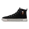 Anta Snoopy X Lifestyle Series Canvas Casual Durable Breathable High-Top Skate Shoes Men Sneakers Black 912138604-2