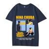 Винтажные мужские и женские футболки с графикой Singer Nina Chuba 2025 Новые, оверсайз, хлопковые, с коротким рукавом, летние, с забавными принтами, унисекс