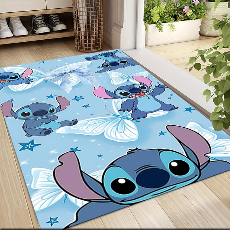 Stitch Butterflies Fantasy Carpet Rug Soft Washable Antislip Home Living Room Sofa Mats Personalized Christmas Rug