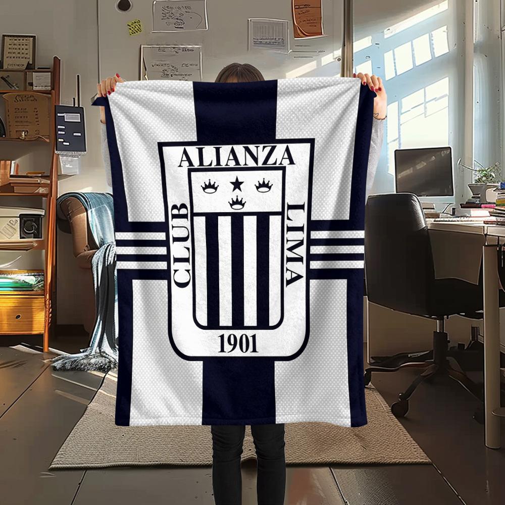 Club Alianza Lima Flannel Blanket, High quality Comfortable for All Seasons, Home Decor, Warmth and Comfort