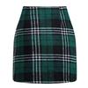 Women's, High Waisted, Plaid Skirt, Tight Fitting, Pencil, Wool, Mini Skirt