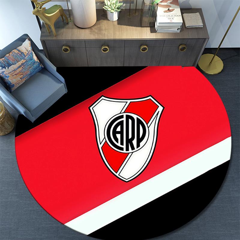 Club Atletico River Plate2 Round Area Rug,Carpet Rug for Living Room Bedroom Sofa Playroom Decor,Non-slip Floor Mat