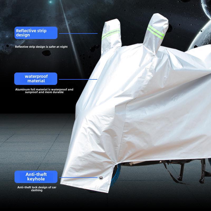 All-Weather Car and Motorcycle Cover - Thickened for Rain, Sun, and Dust Protection
