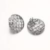 10pcs Stainless Steel Bohemian Earring Base Embossed Round Ear Studs with Pendants Connector Ring Plugs for Jewelry Making DIY