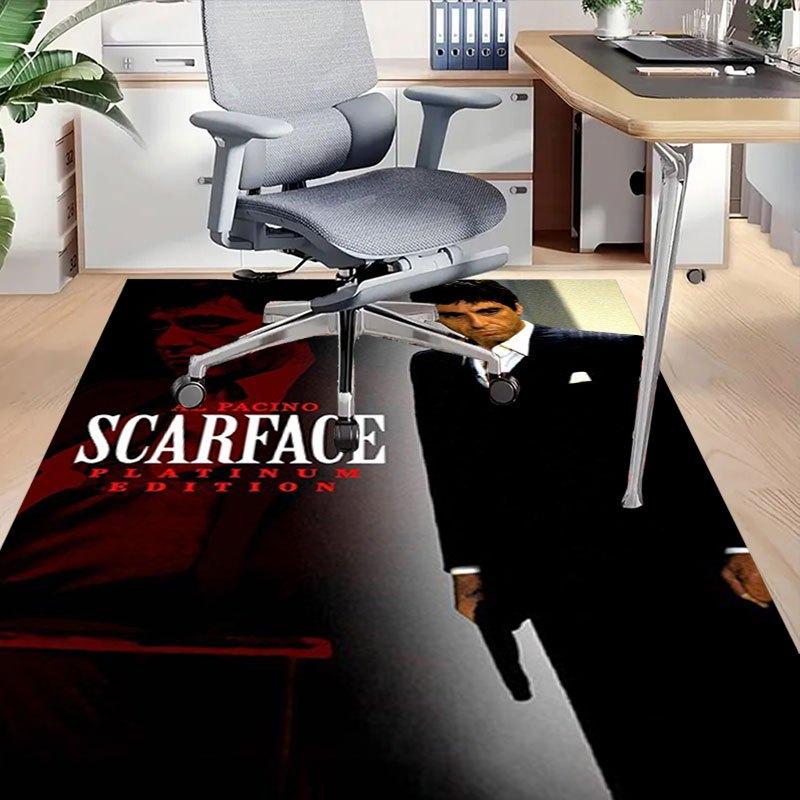 1 шт. Коврик для офисного кресла Scarface, Мягкий, Удобный, Всесезонный, Идеально подходит для дома, спальни или офисного декора, Идеальный подарок для