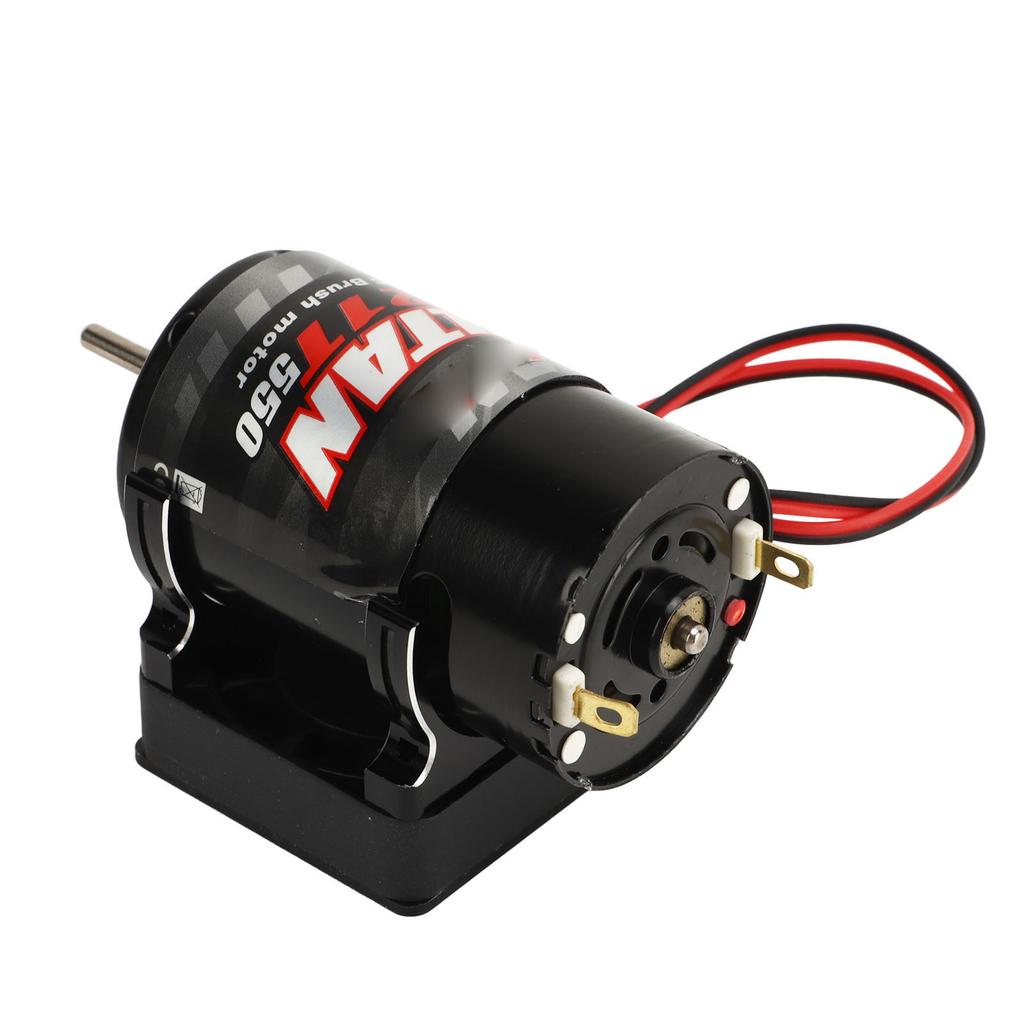550 Brushed Motor 21T Low Noise Heat Dissipation RC Car Brushed Motor for SCX10 90046 Black