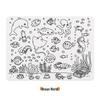 Kids' Washable Silicone Doodle & Coloring Mat for Dining Tables