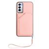 For Oppo Reno12 5G (Global) Case Card Holder Kickstand Skin-Touch Phone Cover with Wrist Strap