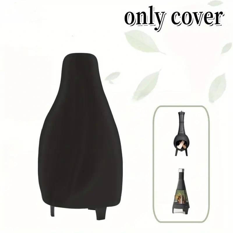 Heavy-Duty Outdoor Chimney&Fire Pit Cover-Windproof Oxford Fabric Heater with Drawstring Closure,All-Weather Patio Heater Cover