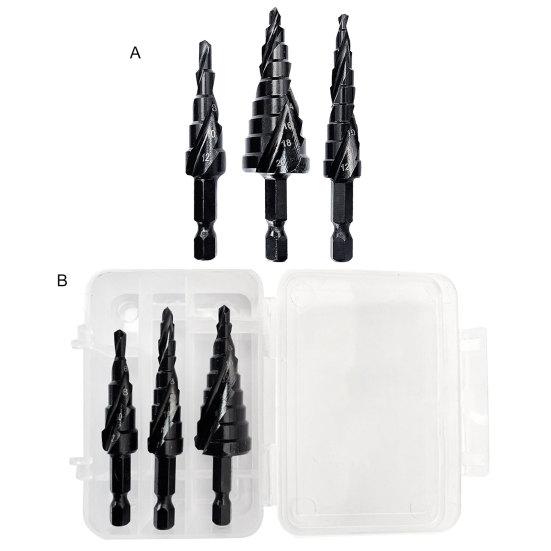 Спиральные сверла высокой твердости, 3 шт., острые спиральные шестиугольные сверла с шестигранной ручкой, сверло «Пагода», комбинированный набор для мастерской