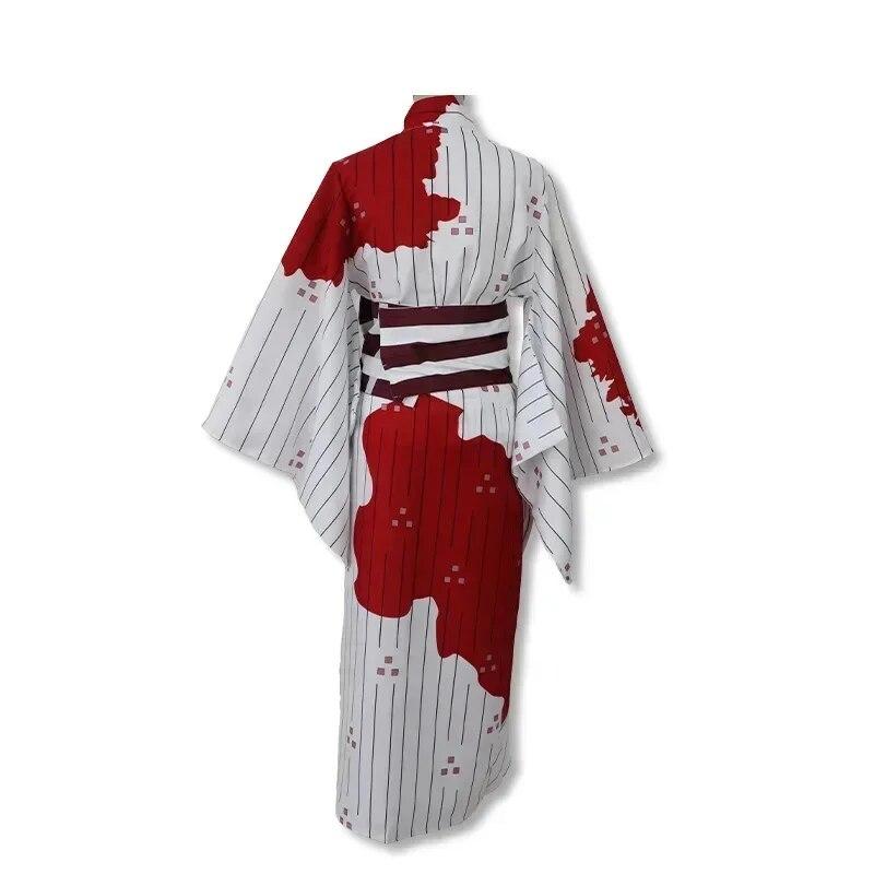 Аниме Demon Slayer Kimetsu No Yaiba Kamado Nezuko Косплей Костюм Парик Сабо Белое пятно крови Кимоно Хэллоуин Униформа Костюм