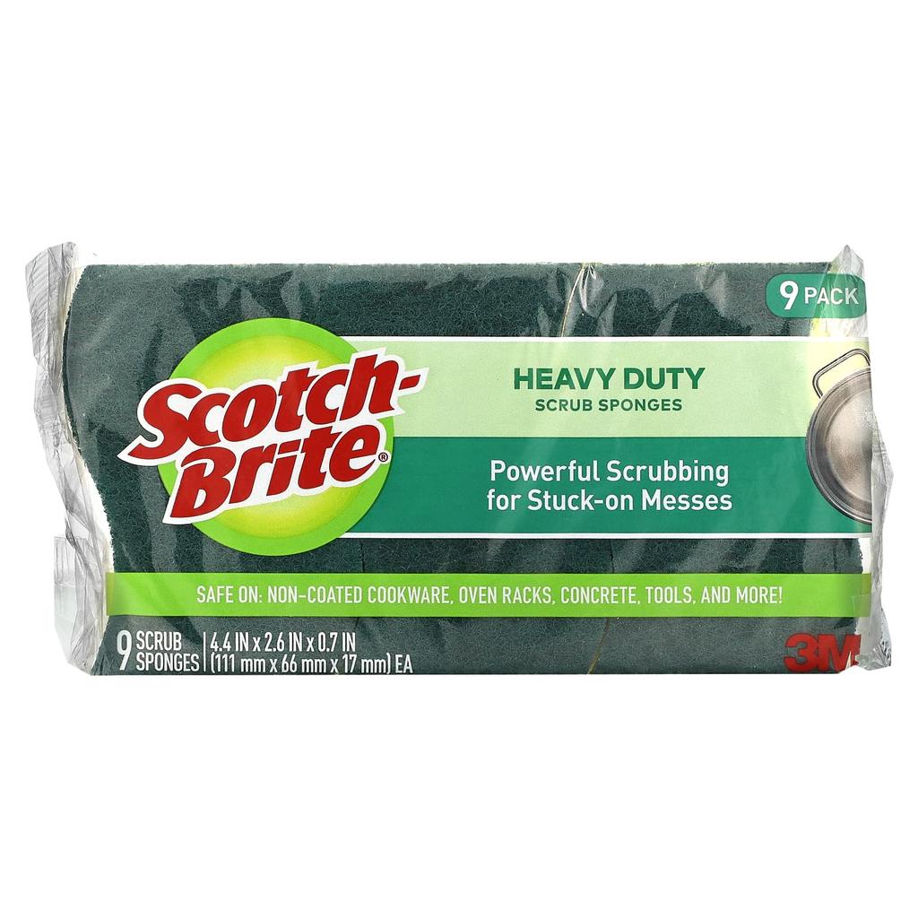 SCOTCH-BRITE Сверхпрочные губки для мытья посуды, 9 штук