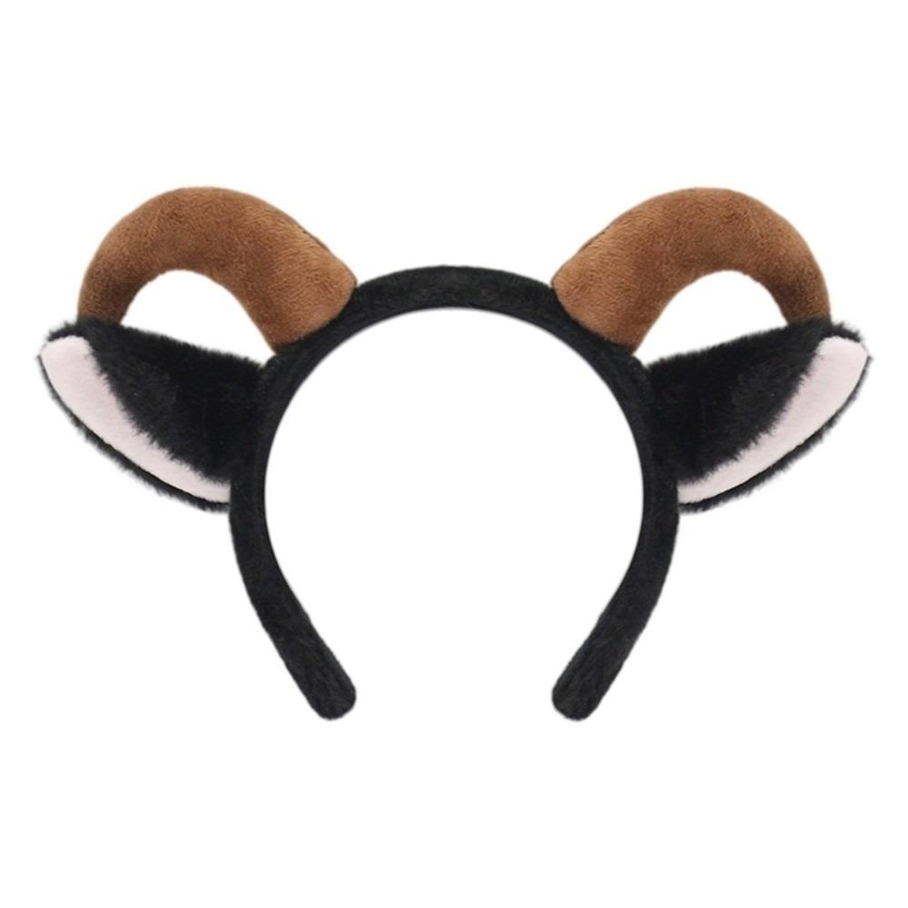 Soft Sheep Horn Hair Band Cute Lamb Cosplay Tail Furry Goat Ears Headband Photo Props