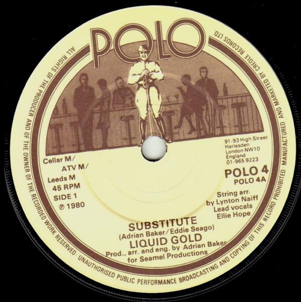 7-дюймовая пластинка LIQUID GOLD Замена POLO4 POLO 1980 UK SoulFunk Б/у