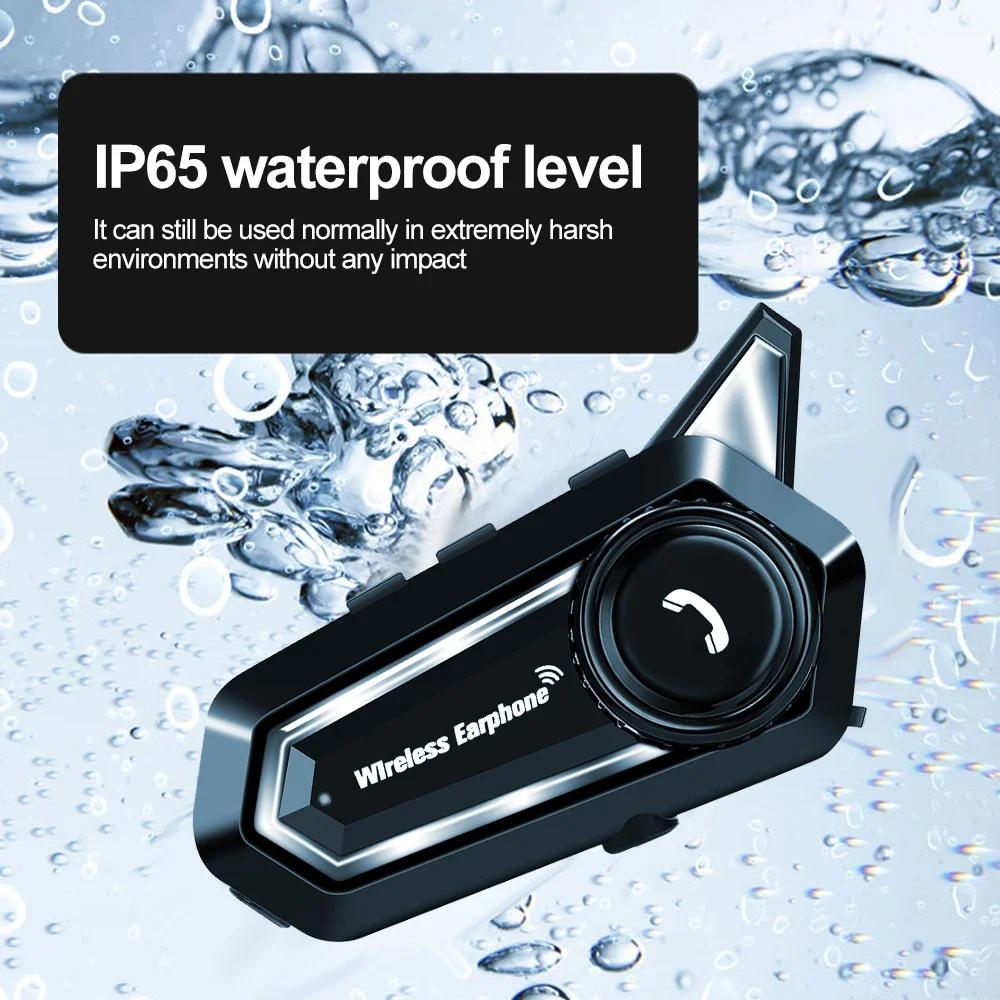 Kebidumei BT31 Motorcycle Helmet Headset Bluetooth Hands Free Call Ip65 Waterproof 500mAh with CVC intelligent Noise Reduction