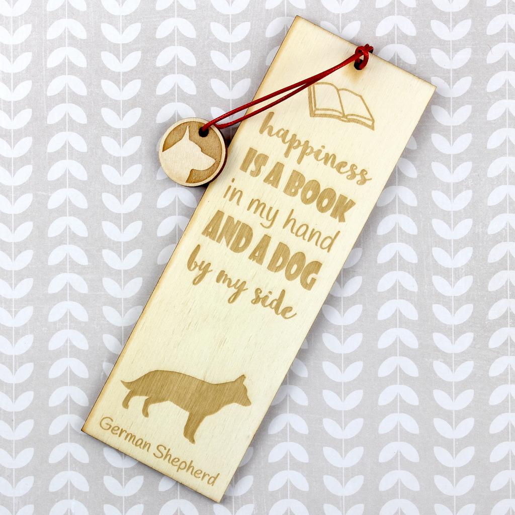 German Shepherd Dog, Alsatian Wolf Dog – Dog bookmark, personalized bookmark – Design 01 | Art-Dog