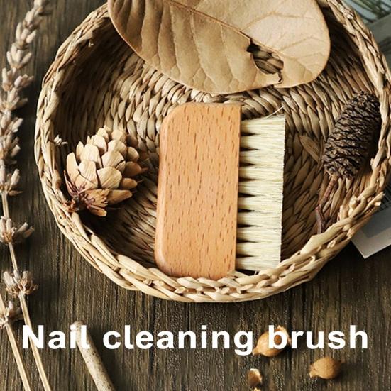 Щетка для ногтей из цельного дерева, инструмент для нежной чистки, удаляет пятна, удобная щетка для чистки ногтей для рук, ногтей