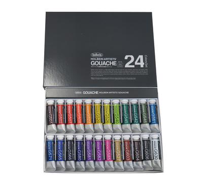 Акварельная краска Holbein Opaque G715 15 мл набор из 24 цветов 03715<Guache>