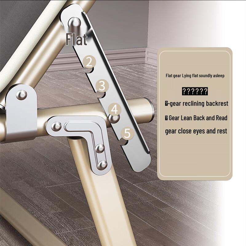 Регулируемый складной шезлонг для дневного сна с подушкой