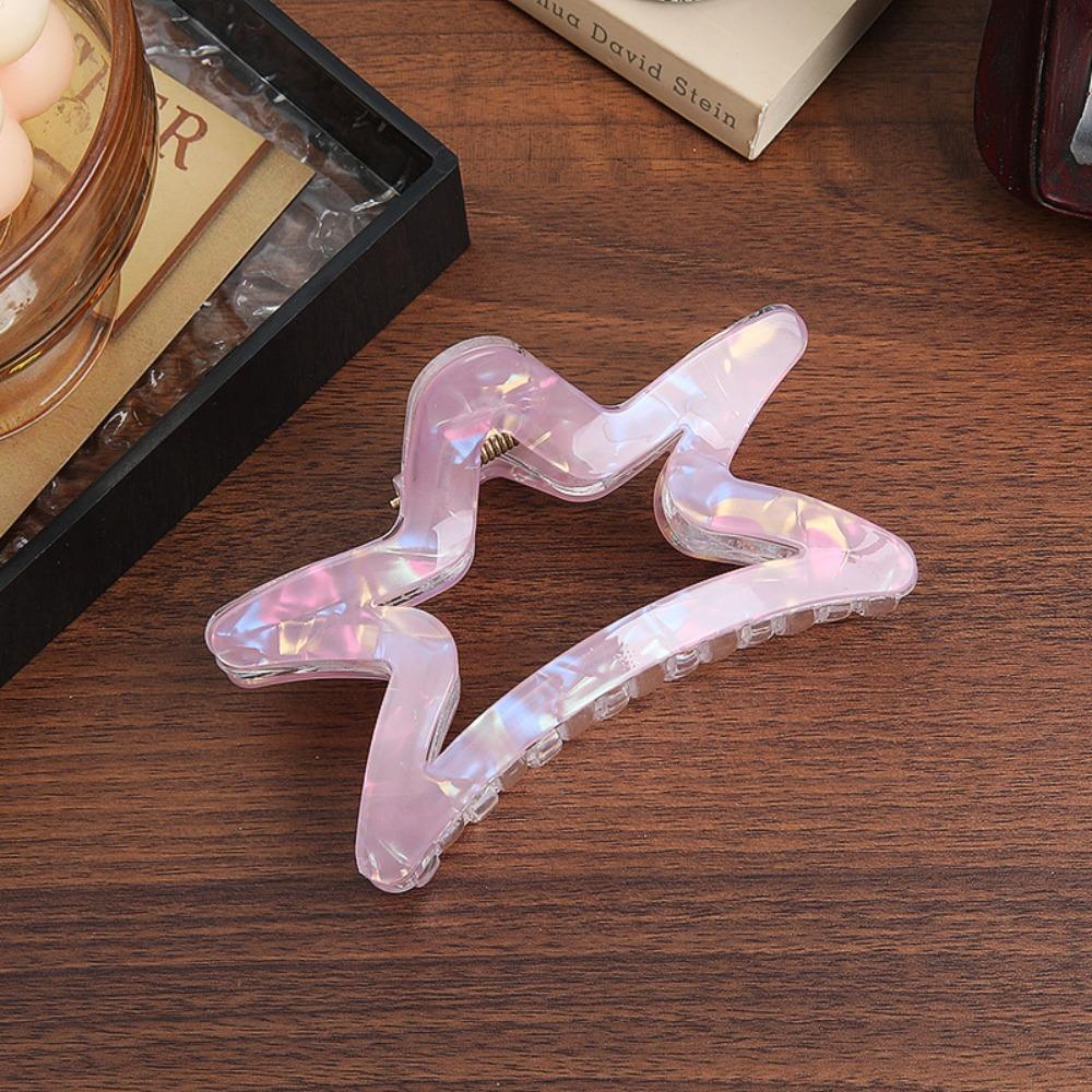 PVC Shark Clip Starry Large Size Hair Grab Fashion Hair Clip  Daily