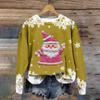Women's Fashion Christmas Printed Long Sleeve Loose Round Neck Sweatshirt Top