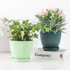 Home Garden Pots with Tray Planters Flower Plant Pots Multi Color Flower Seedling Nursery Pots with Tray for Outdoor Indoor FU