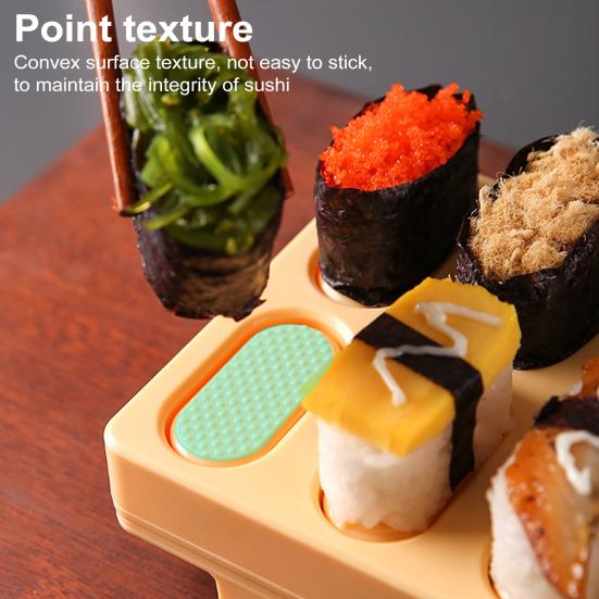 Форма для суши онигири, форма для приготовления рисовых шариков нигири бэнто, 10 в 1, мини-форма для японской кухни, инструмент для приготовления суши для всей семьи