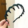 Shiny Hairpin 2Pcs Women Headband Faux Pearls Decor Anti-slip Teeth Hairband Hair Hoop Lightweight Elastic Accessory Daily Wear