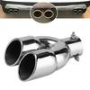 Car Dual Exhaust Tail Pipes 201 Stainless Steel Muffler Tips 63?76?220