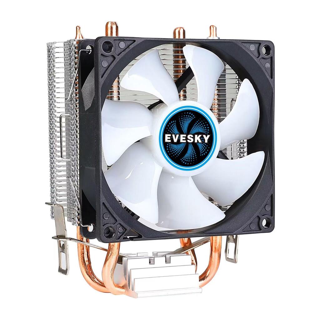 CPU-радиатор Frost с двумя тепловыми трубками и светящимся тихим вентилятором - Совместим с системами 1151, 1155, 2011 и AMD
