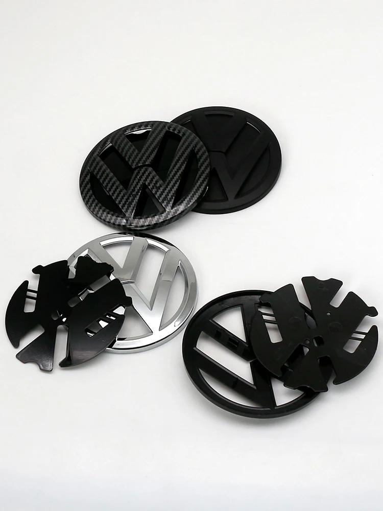 TCFJN1 1Pc 120mm 110mm Car Logo Front Bonnet Hood Rear Tail Trunk For VW POLO 2011 2012 2013 For POLO Car back Badge Emblem Logo emblem