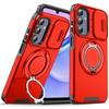 Роскошный бронированный чехол для телефона Samsung Galaxy A56 A36 A26 A16 A06 A54 A14 Магнитный держатель-подставка Защита объектива Ударопрочный чехол